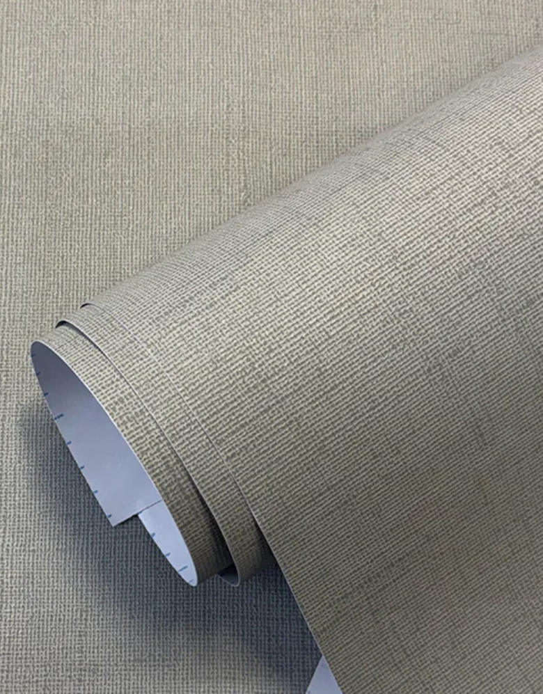 Revestimento Adesivo Telado Linen Cinza Névoa