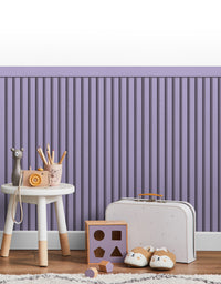Papel de Parede Adesivo Meia Parede Ripado Lavanda
