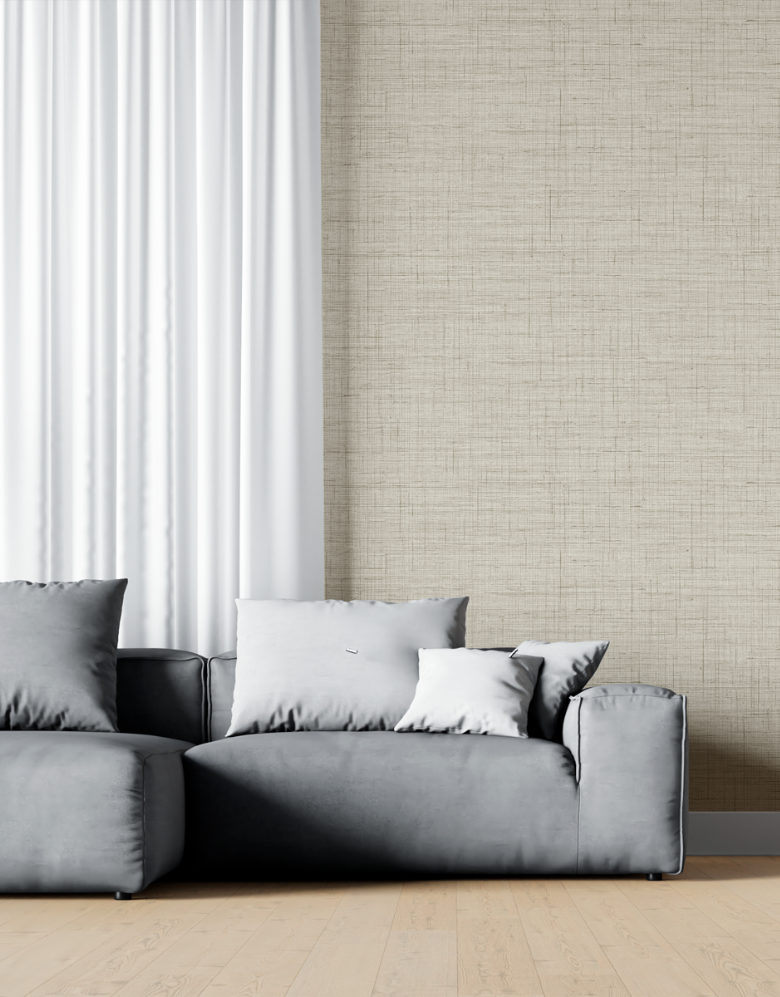 Papel de Parede Texturizado Linho Palha