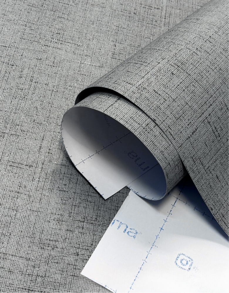 Papel de Parede Texturizado Linho Cinza