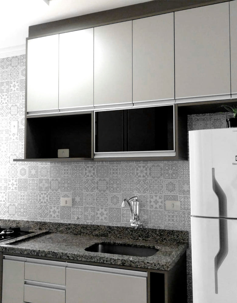 Papel de Parede Adesivo Azulejo Smoke