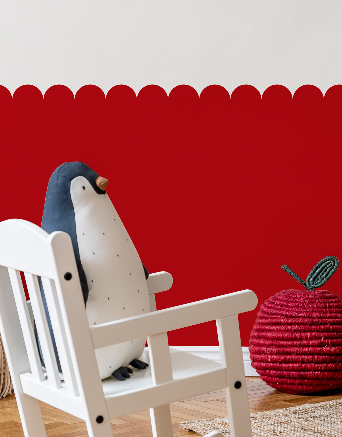 Papel de Parede Adesivo Meia Parede Cerquinha Tomate