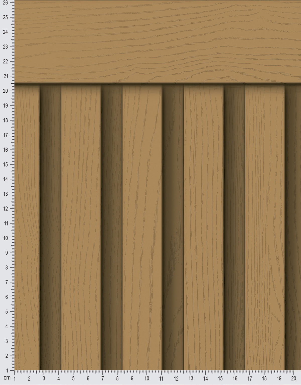 Papel de Parede Adesivo Meia Parede Ripado Cappuccino