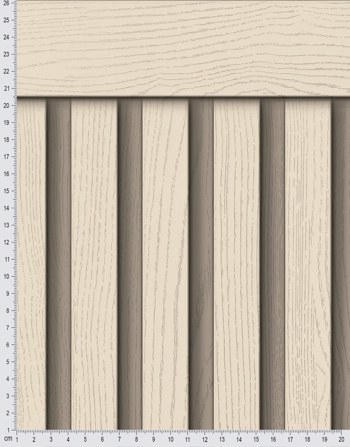 Papel de Parede Adesivo Meia Parede Ripado Creme