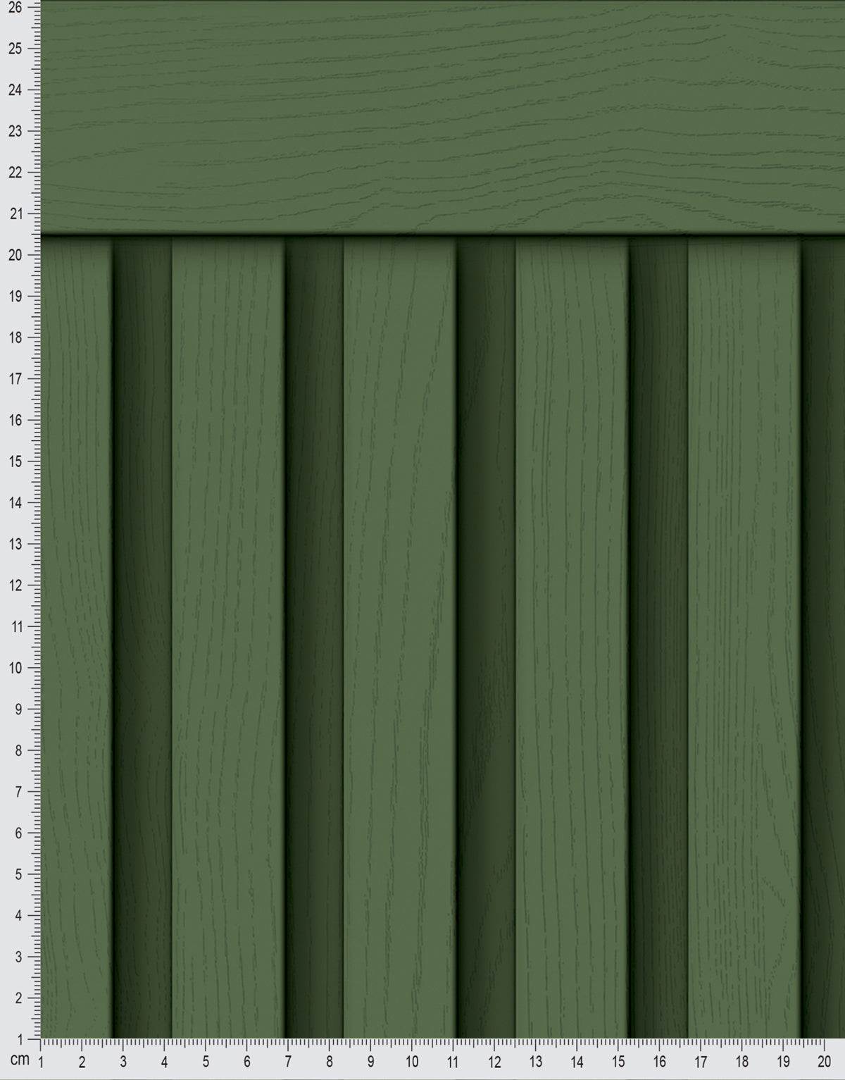 Papel de Parede Adesivo Meia Parede Ripado Musgo