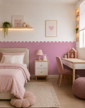 Papel de Parede Adesivo Meia Parede Cerquinha Mauve