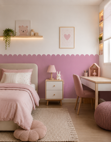 Papel de Parede Adesivo Meia Parede Cerquinha Mauve