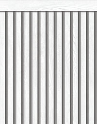 Papel de Parede Adesivo Meia Parede Ripado Branco