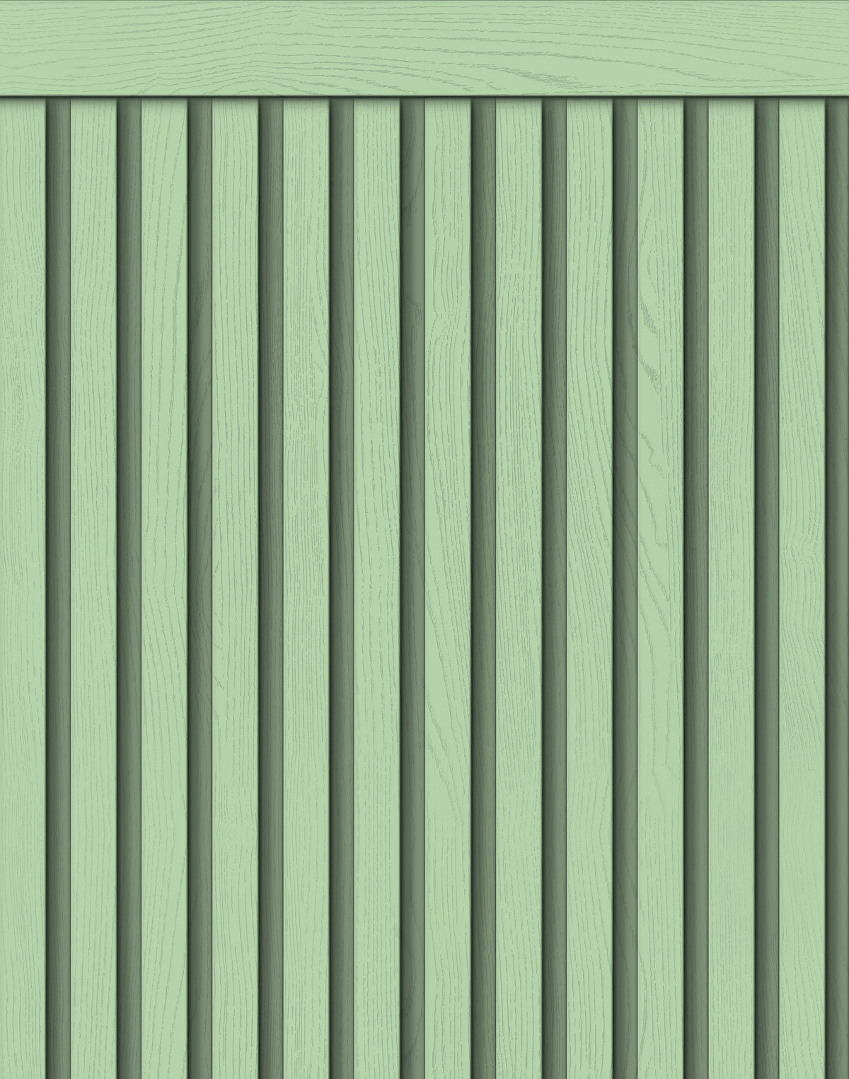 Papel de Parede Adesivo Meia Parede Ripado Menta