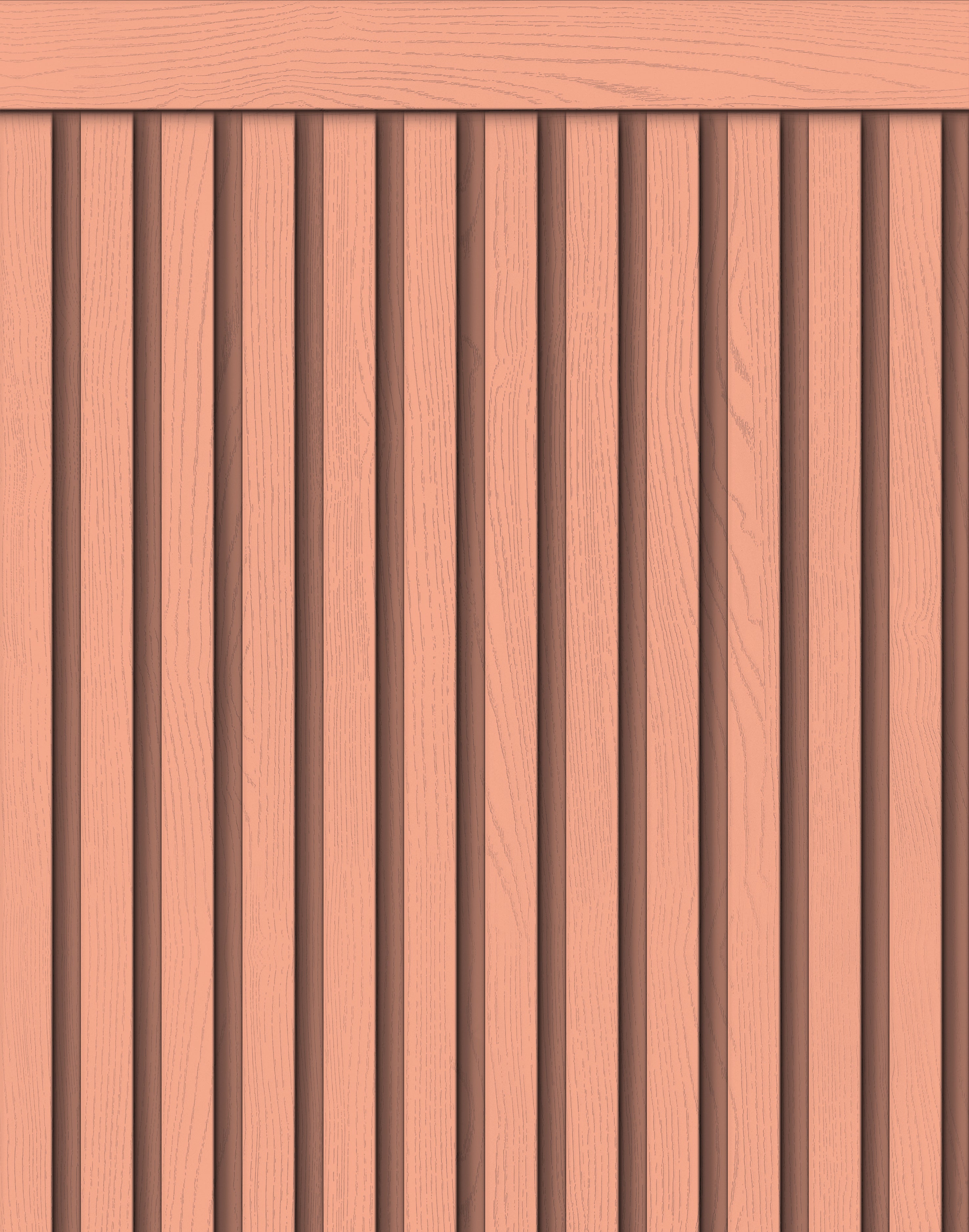 Papel de Parede Adesivo Meia Parede Ripado Coral