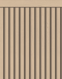 Papel de Parede Adesivo Meia Parede Ripado Camelo