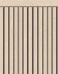 Papel de Parede Adesivo Meia Parede Ripado Creme