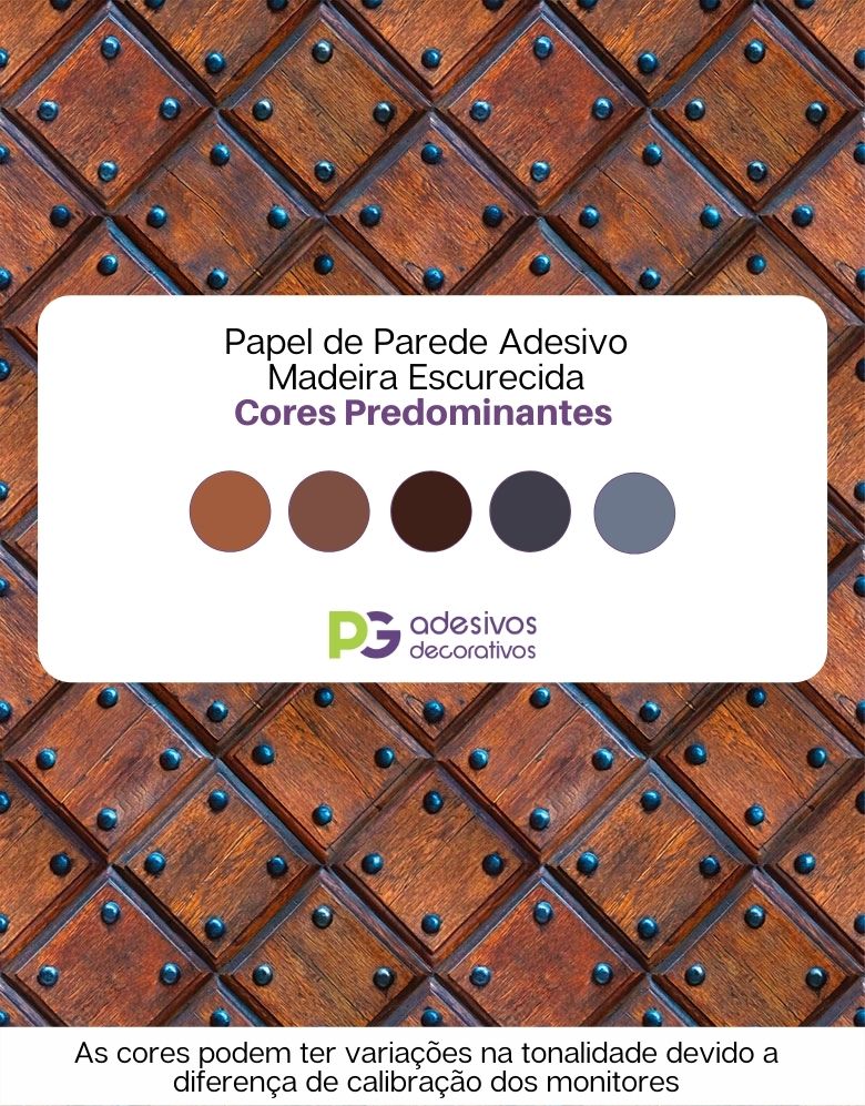 Papel de Parede Adesivo Madeira Escurecida
