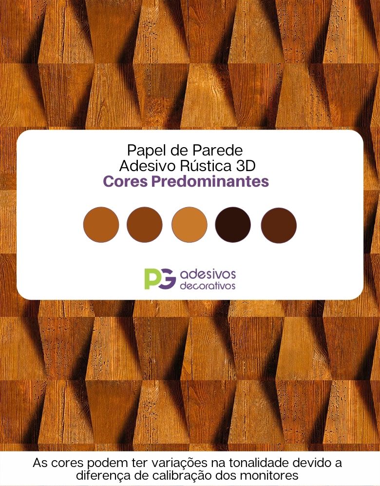 Papel de Parede Adesivo Madeira Rústica 3D