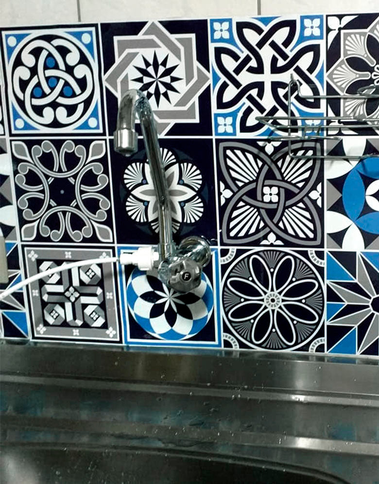 Papel de Parede Adesivo Azulejo Marine