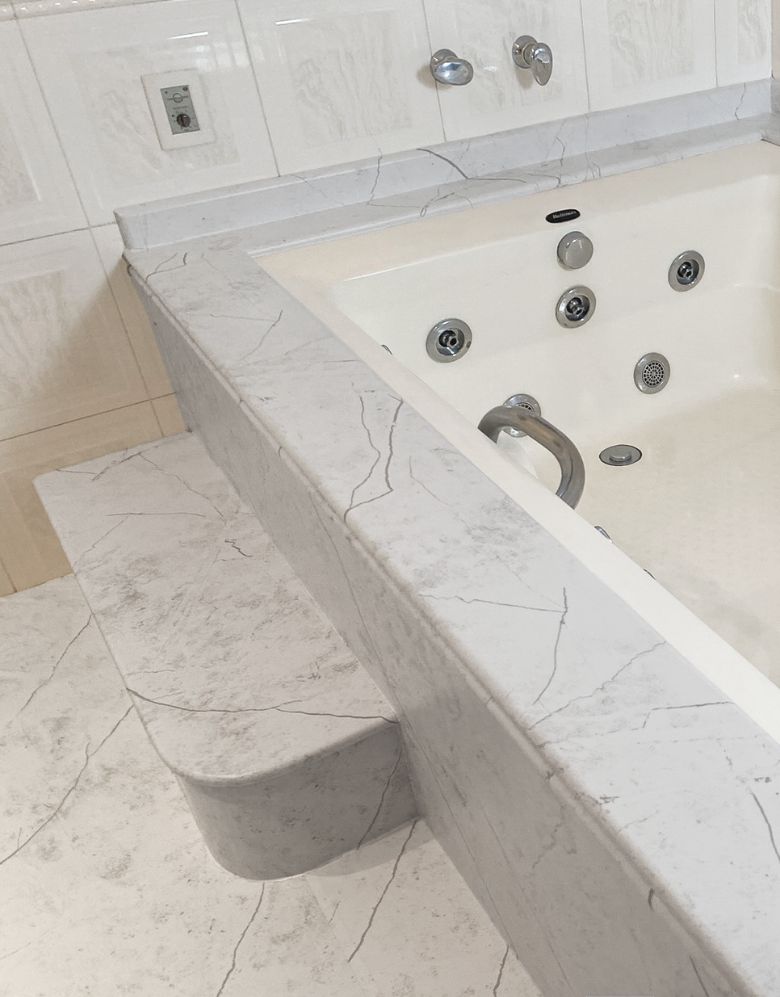 Adesivo para Piso Mármore Branco Marquina Matte