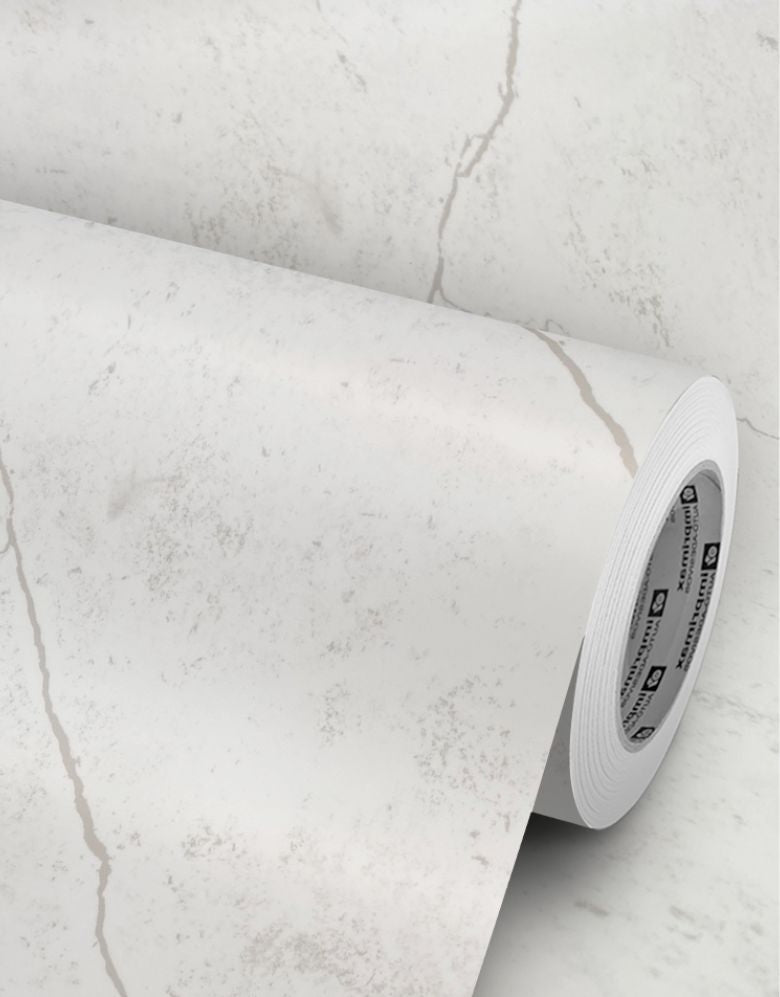 Adesivo para Piso Mármore Branco Marquina Matte