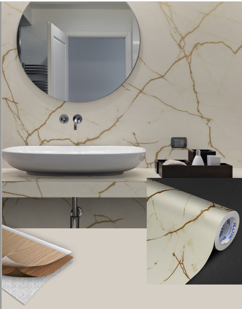 Adesivo para Pia Mármore Crema Marfil Fosco