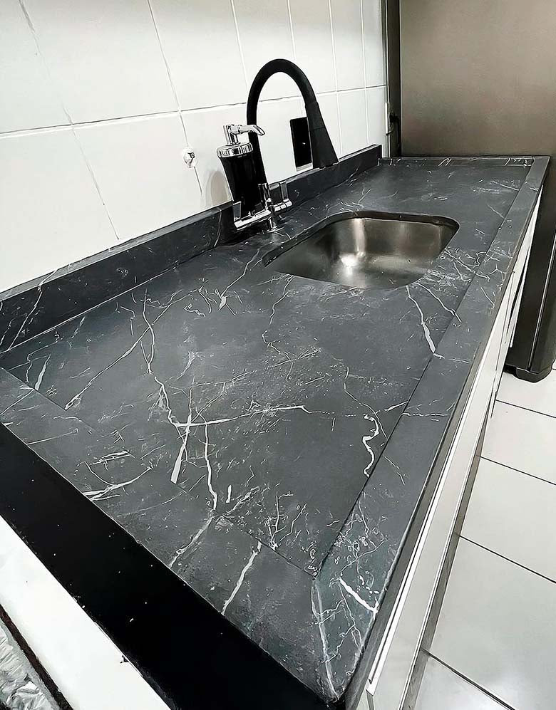 Adesivo para Pia Mármore Grigio Fosco