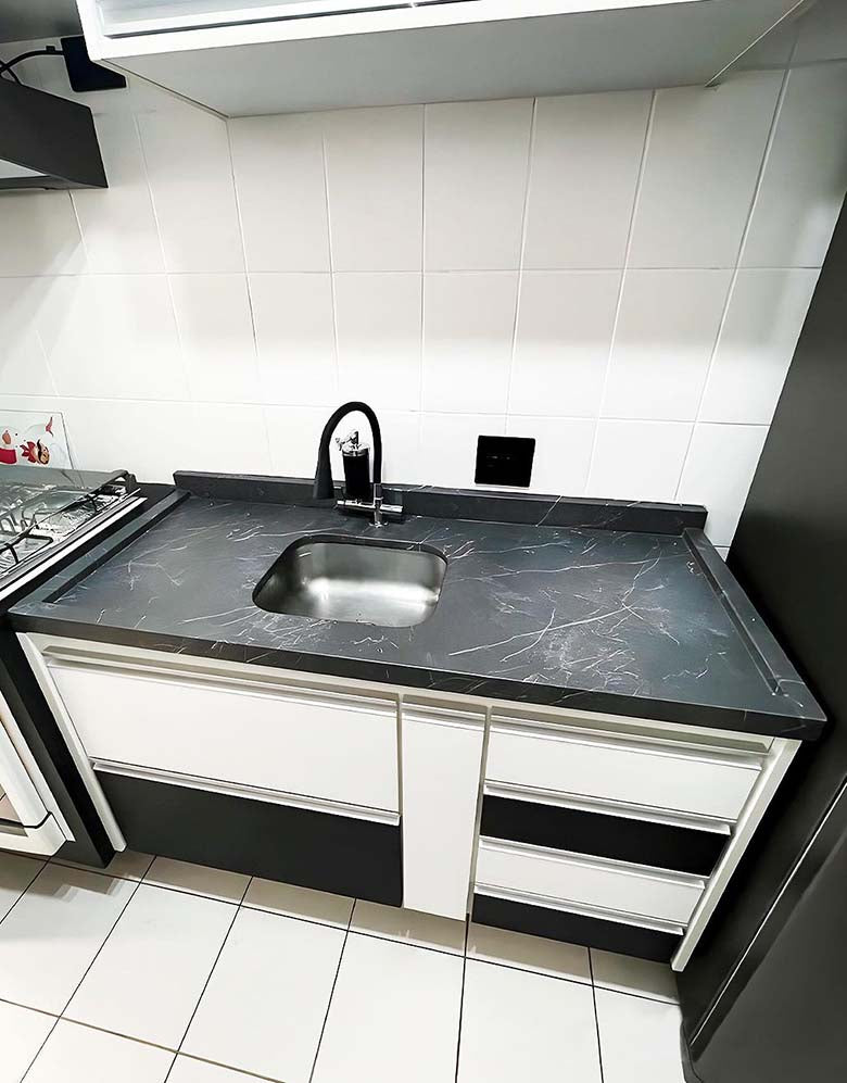 Adesivo para Pia Mármore Grigio Brilho