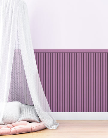 Papel de Parede Adesivo Meia Parede Ripado Mauve