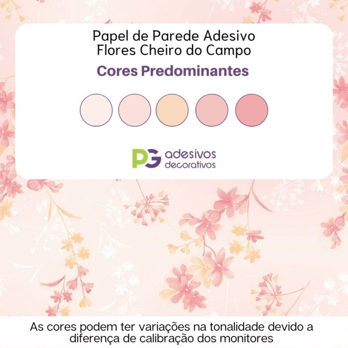 Papel de Parede Adesivo Flores Cheiro do Campo
