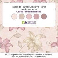 Papel de Parede Adesivo Flores do Amanhecer