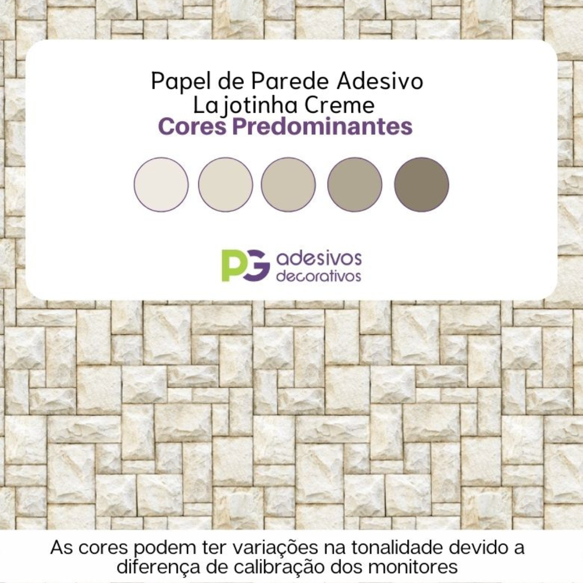 Papel de Parede Adesivo Lajotinha Cremes