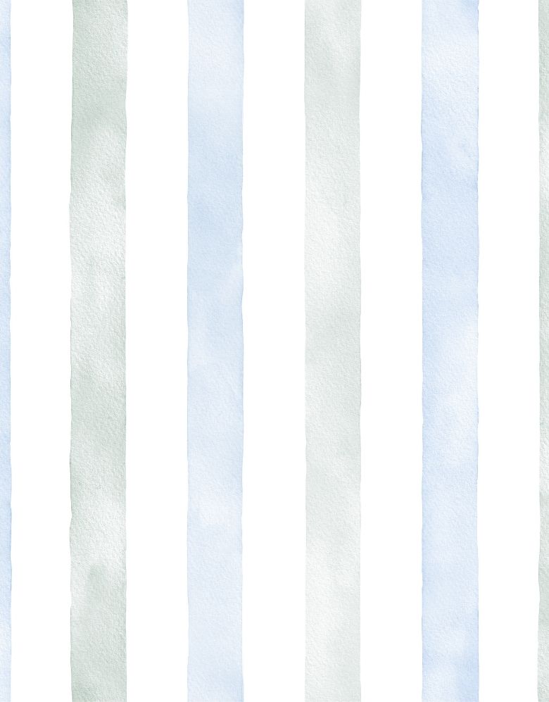 Papel de Parede Adesivo Listrado Aquarela Azul e Verde