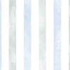 Papel de Parede Adesivo Listrado Aquarela Azul e Verde