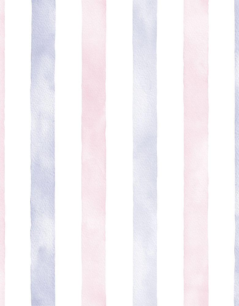 Papel de Parede Adesivo Listrado Aquarela Rosa e Lilás
