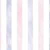 Papel de Parede Adesivo Listrado Aquarela Rosa e Lilás