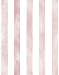 Papel de Parede Adesivo Listrado Aquarela Rosa Blush