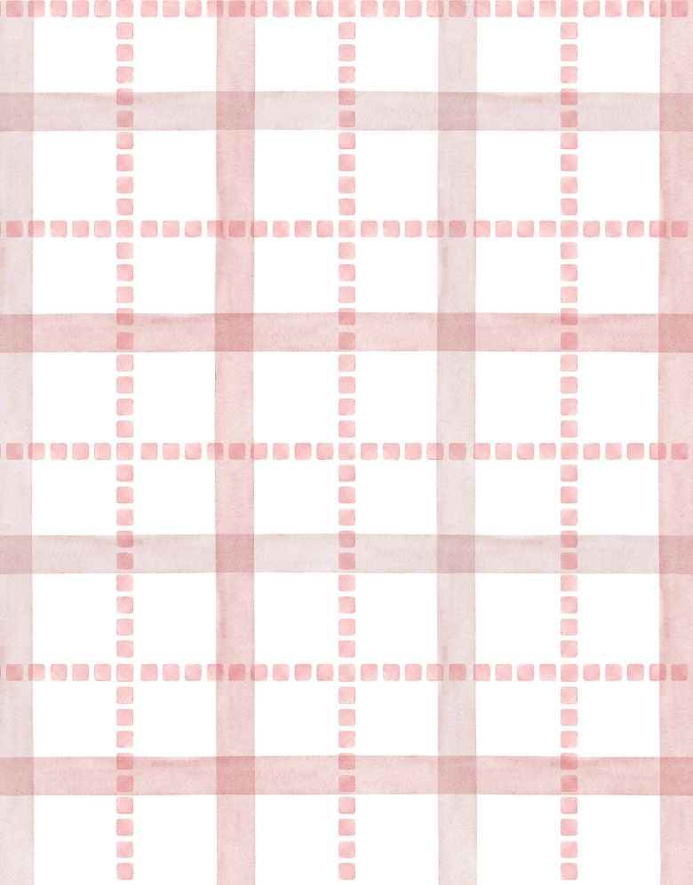 Papel de Parede Adesivo Xadrez Pontilhado Rosa