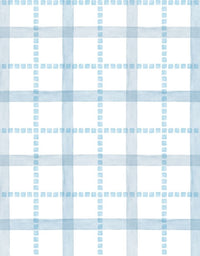 Papel de Parede Adesivo Xadrez Pontilhado Azul