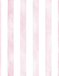 Papel de Parede Adesivo Listrado Aquarela Rosa