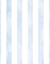 Papel de Parede Adesivo Listrado Aquarela Azul