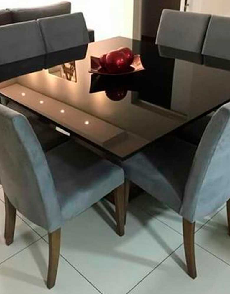 Adesivo para Mesa Laca Preto