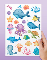 Cartela Adesiva Fundo do Mar