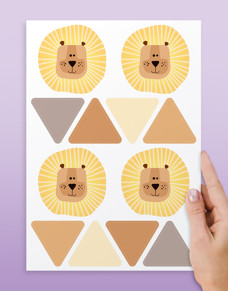 Cartela Adesiva Leãozinho