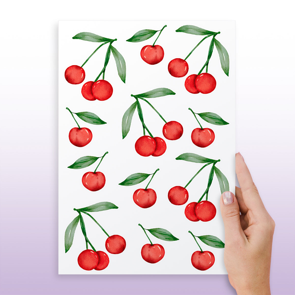 Cartela Adesiva Cerejinha