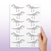 Cartela Adesiva Fossil de Dinossauros