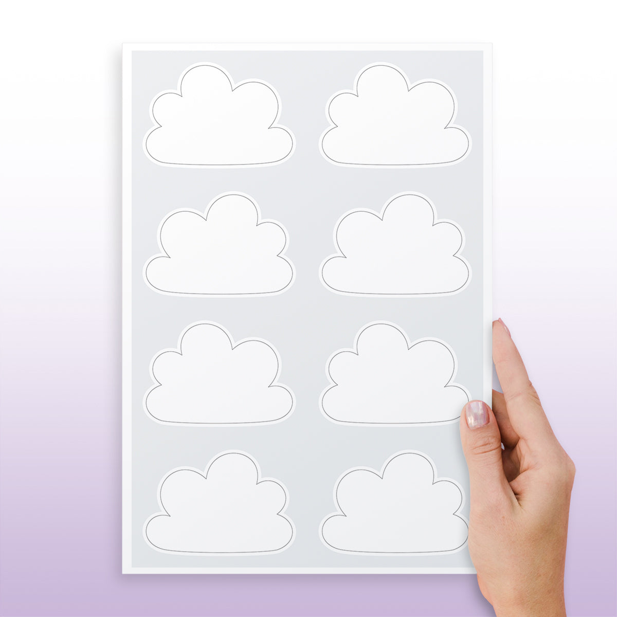 Cartela Adesiva Nuvenzinhas