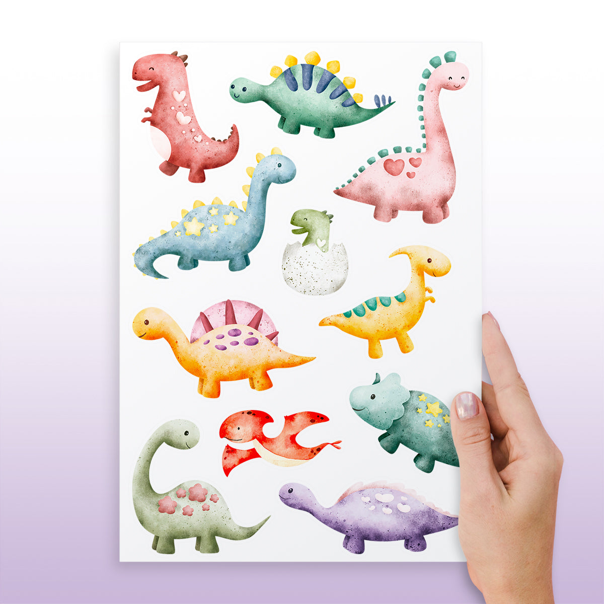 Cartela Adesiva Dinos Baby