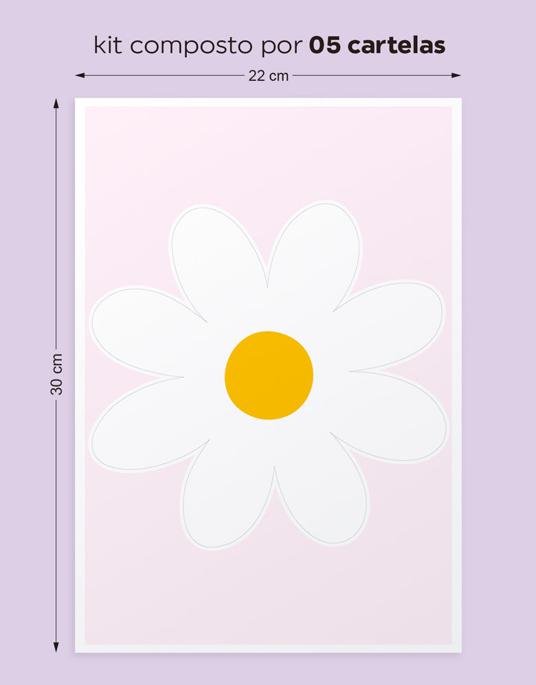 Cartela Adesiva Margarida