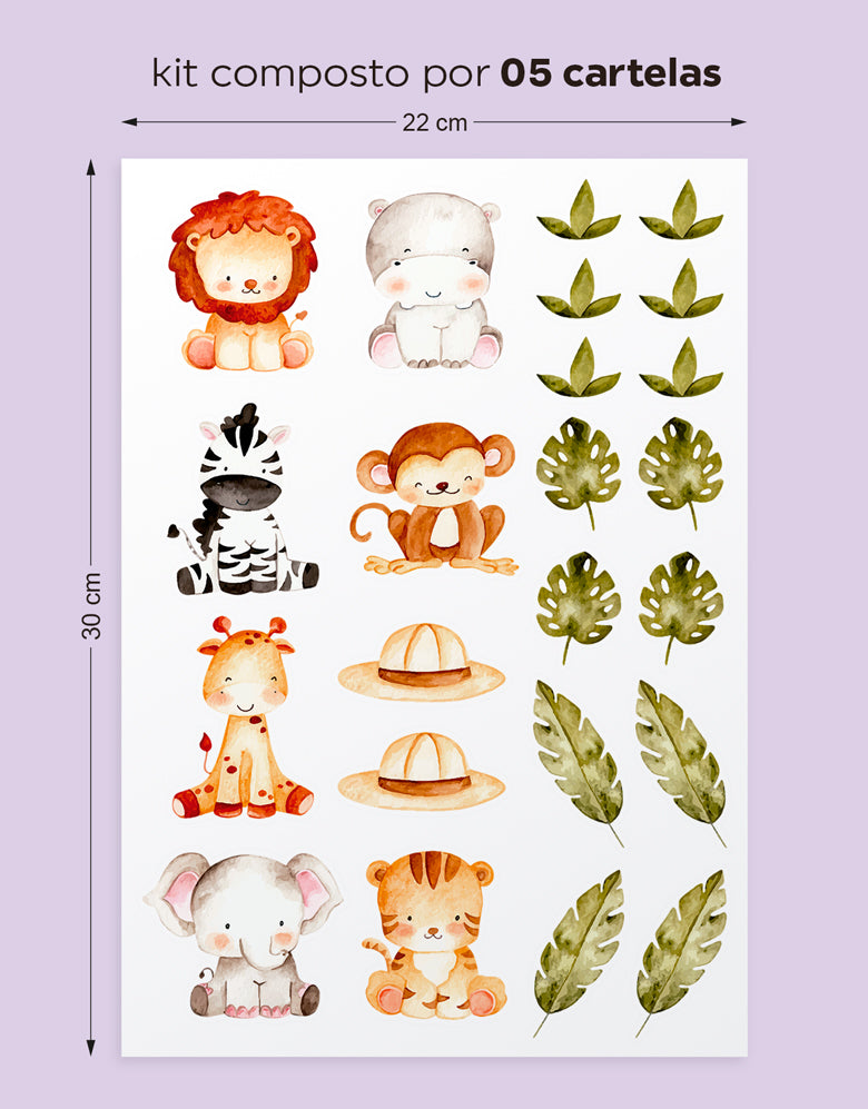 Cartela Adesiva Savana Baby