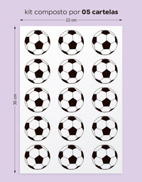 Cartela Adesiva Bolas de Futebol