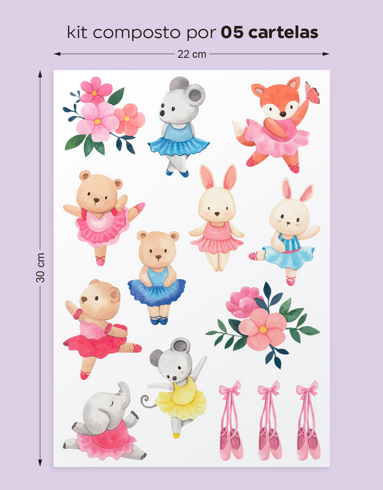 Cartela Adesiva Ballet Mágico