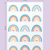 Cartela Adesiva Arco-Íris Colorido
