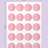 Cartela Adesiva Bolinhas Aquarela Rosa